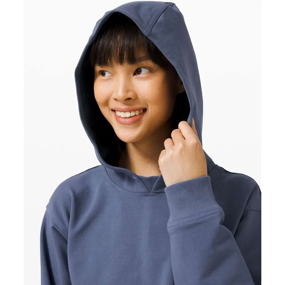 Lululemon All Yours Cropped Hoodie in Ink Blue Size 4